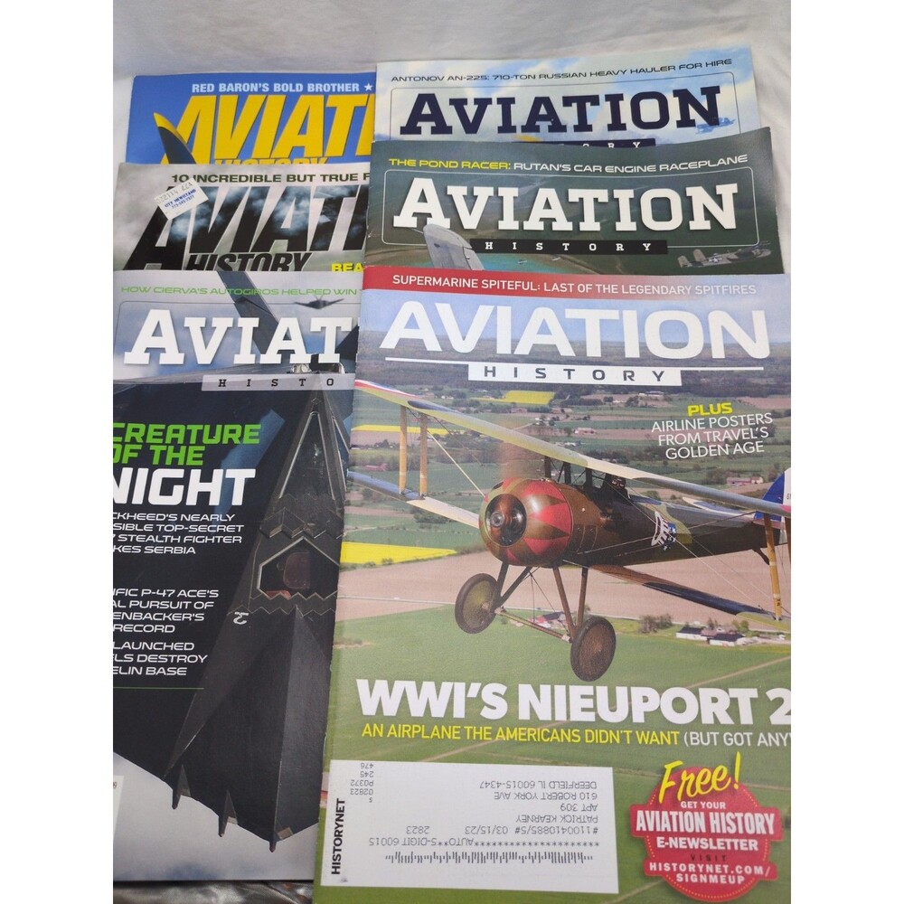 (6) Aviation History Magazines